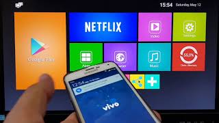 Como reproduzir espelhar vídeos e imagens do celular na TV com um TVBOX AirDisplay [upl. by Eignat]