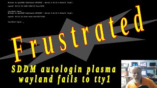 Sometimes Linux can be frustrating SDDM autologin plasma wayland tty1 [upl. by Arianie]