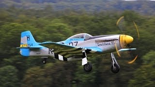 North American P51D Mustang quotLouisiana Kidquot  Hahnweide 2013  Takeoff amp Flyby [upl. by Iene]