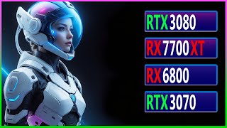 RTX 3080 vs RX 6800 vs RX 7700 XT vs RTX 3070 Test 10 games at 1440P [upl. by Morez]