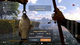 FishingPlanet Sander Baggersee Unique Prussian Carp [upl. by Aikim726]