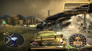 INSANE Police Level 5 Chase Truck amp Helicopter Accidents  NFS Most Wanted 2005 [upl. by Shanley]