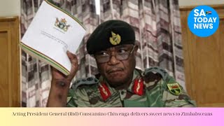 Acting President General Rtd Constantino Chiwenga delivers sweet news to Zimbabweans [upl. by Renard]