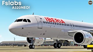 Prepar3D v51  NEW FSLABS A320 NEO Epic Madrid Departure [upl. by Nenad864]