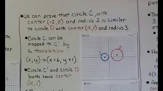 Geometry 72b Proving Circles Similar [upl. by Ahsaei]