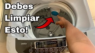 Como limpiar los filtros de pelusa de lavadora LG Turbo Drum [upl. by Adnilahs]