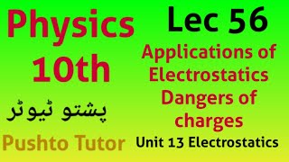 Lec 56 Applications of Electrostatics Class 10 Physics Pushto Tutor tech  Kpk Education board [upl. by Arica241]