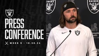 Gardner Minshew Presser  103024  Raiders  NFL [upl. by Shayla473]