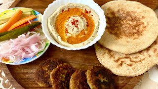 Hummus Falafel Pita Bread  chickpeas recipe for weight loss  weight loss meals vegetarian shorts [upl. by Dela456]