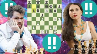 Crazy Magnus Carlsen vs Alexandra Kosteniuk 185 [upl. by Acinorev]