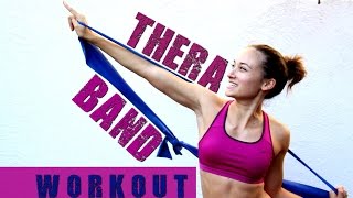 Theraband Übungen  Gummiband Workout  Gelenkschonend den ganzen Körper trainieren  Frauenfitness [upl. by Amaris]