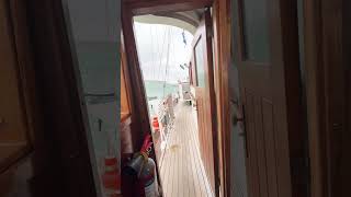 TALLSHIP ZENOBE GRAMME under 28kt wind from inside sailing sailboat boating navy zenobegramme [upl. by Giorgi]