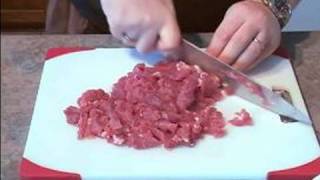 Making a Greek Gyro Sandwich With Tzatziki Sauce  Cutting Meat for a Greek Gyro Sandwich [upl. by Asilef]