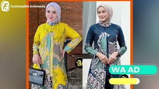 Baju wanita batik tunik kantoran terbaru 2024 [upl. by Odelet870]