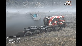 Logitech G29 6x6 Trailer Rescue Madness in Snow Runner [upl. by Baiel]