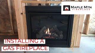 Installing A Gas Fireplace [upl. by Bass]