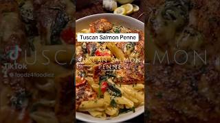 Tuscan Salmon Penne Shrimp Spinach Pasta [upl. by Ardnu400]