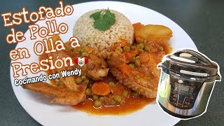 Receta Estofado De Pollo En Olla A Presion Rápido Y Fácil [upl. by Nosmoht502]