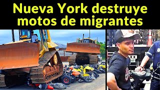 NUEVA YORK TOMA RADICAL DECISIÓN DESTRUIR MOTOS ILEGALES [upl. by Vala71]