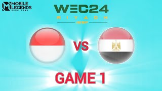 INDONESIA VS MESIR  IESF2024 MLBB GAME1 [upl. by Oneida]