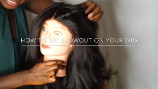 How to do blowout on your lace wig [upl. by Ardnasela]