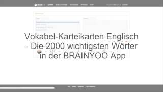 Englisch Vokabelkarten  Die 2000 wichtigsten Wörter  mit BRAINYOO weiterbilden [upl. by Prisca]