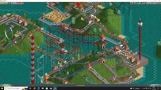 Bouwen op 3 eilandjes en water  Trinity Islands  Rollercoaster Tycoon Classic [upl. by Esilrahc]