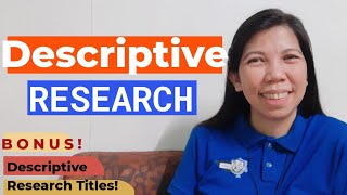 DESCRIPTIVE RESEARCH  EXAMPLES OF DESCRIPTIVE RESEARCH TITLES [upl. by Spracklen]