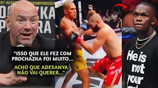 FICOU IMPRESSIONADO Dana White REAGE AO NOCAUTE BRUT4L de Alex Poatan sobre Prochazka no UFC 295 [upl. by Ydeh828]