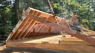 Building a Cabin in Northern Michigan Ep 7 Framing and Standing Walls [upl. by Arehc]