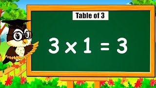 Table of 3 Learn multiplication table 3×13 3 ka pahada [upl. by Megdal]