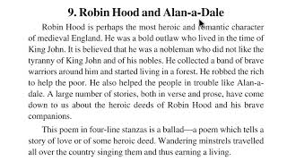 Poem 9 Robin Hood and AlanaDale 11 Class EleEng [upl. by Lebbie]