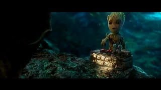 BABY GROOT BLAST BUTTON SCENE GAURDIANS OF THE GALAXY TELUGU DUBBED [upl. by Ninette]