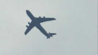 Old video C5M Super Galaxy Flyover Dover AMC Museum 81311 [upl. by Nakhsa]