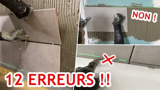 12 ERREURS à FUIR  Pose Carrelage sur Sol ou Mur [upl. by Nylrebmik]