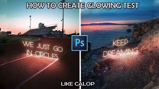 How to create Glowing texts Like calop  photoshop tutorial l [upl. by Eicyak]