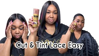 How To Tint Wig Lace For Beginners From Start to Finish [upl. by Tnias]