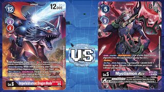 quotImperialdramon Virus vs Myotismonquot  Digimon Card Game Online [upl. by Nnaaras]