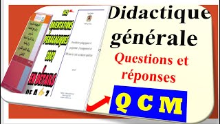 QCM AVEC REPONSE DE LA DIDACTIQUE GENERALE EN EPS 2éme PARTIE [upl. by Akceber24]