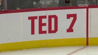 Red Wings Pay Tribute to Ted Lindsay  New York Rangers [upl. by Nagear]