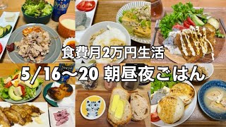 ビールは苦いからこそ美味い【食費月2万円生活】516〜20朝昼夜ごはんamp体重記録 [upl. by Oys]