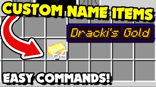 How to Give amp Spawn CUSTOM NAME ITEMS in Minecraft 1206 Java Custom Name Item Commands Easy [upl. by Wilkins]