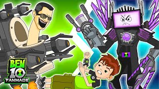 The begining SKIBIDI TOILET Ben 10 Transform TITAN TV MAN VS G MAN upgrade  Ben 10 Fan Animation [upl. by Byrle]