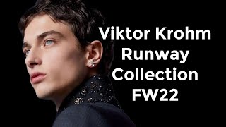 Viktor Krohm  German Top Newcomer Male Model Viktor Runway Collection FW22 [upl. by Higginson]