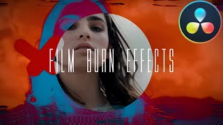 Film Burn Overlay Effect ★ DaVinci Resolve Templates ★ [upl. by Drawd]