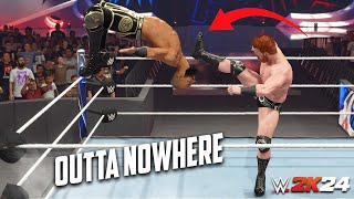 10 Outta Nowhere Entrance Brogue Kick in WWE 2K24 [upl. by Kannry460]