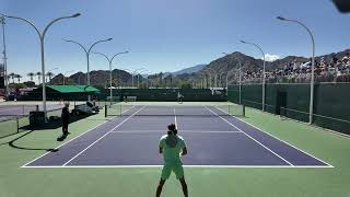 Stefanos Tsitsipas courtlevel practice 4k [upl. by Ahtelat]