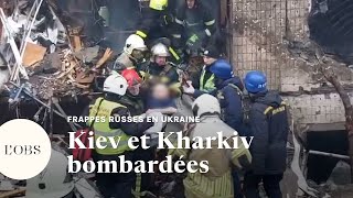 Guerre en Ukraine  Kiev et Kharkiv bombardées par la Russie [upl. by Nnyled639]