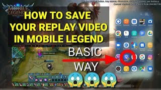 How to save replay video on Mobile Legends Bangbang  MLBB [upl. by Larner]