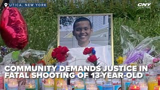 Utica community demands justice in fatal officerinvolved shooting of 13yearold [upl. by Oecam]